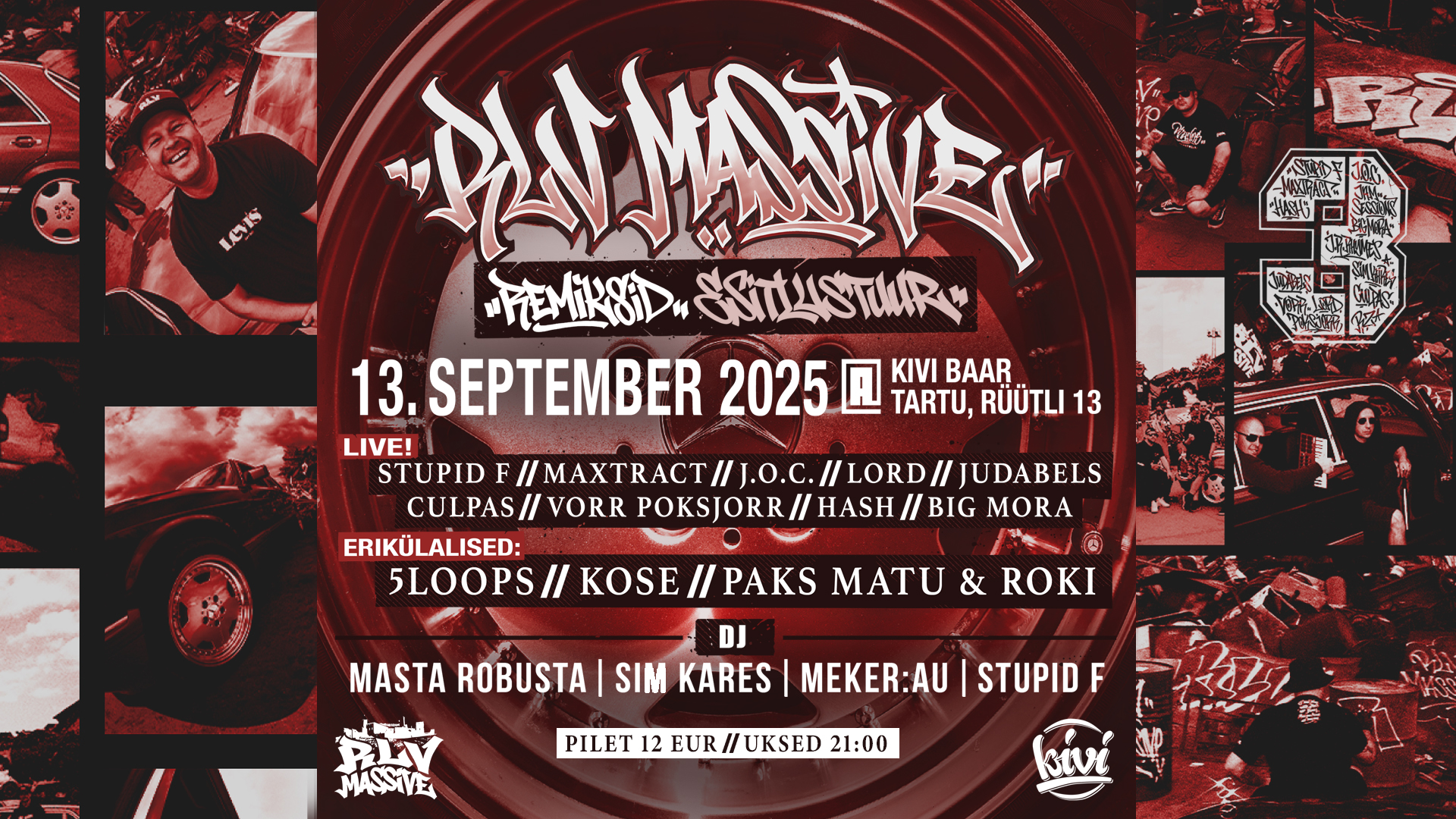L13.09 live Kivis RLV MASSIVE albumi “3” remiksid esitlustuuril